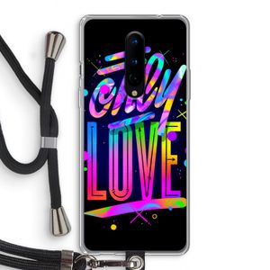Only Love: OnePlus 8 Transparant Hoesje met koord