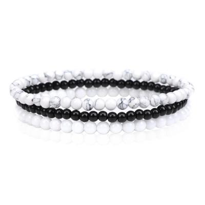 Memphis Stacked Dames Armbanden set - White-19cm