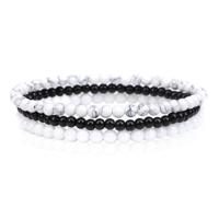 Memphis Stacked Dames Armbanden set - White-19cm
