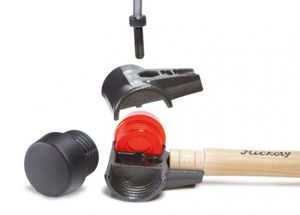 Wiha Kunststof hamer Safety | middelzacht/zeer hard | met hickorysteel | rond-slagkop | 185 mm | 80L mm - 26674 - 26674