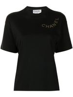 CHANEL Pre-Owned t-shirt à logo imprimé - Noir - thumbnail