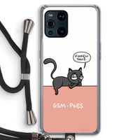 GSM poes: Oppo Find X3 Pro Transparant Hoesje met koord