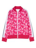 Palm Angels Kids teddy bear-print zip-up bomber jacket - Rose