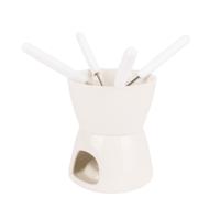 Cosy & Trendy Fondue set - Chocolade - wit - porselein - Dia 11 cm