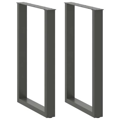 Bartafelpoten 2 st U-vormig 60x(90-91)cm staal antraciet