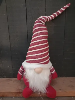 Kabouter alwin stof 24x20x75cm rd