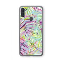 Tropical Palms Blue: Samsung Galaxy A11 Transparant Hoesje