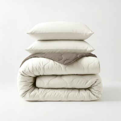 Wasbaar Lazy Dekbed Zonder Overtrek - Zonder Overtrek - Crème Kaki - Dekbed-Discounter.nl