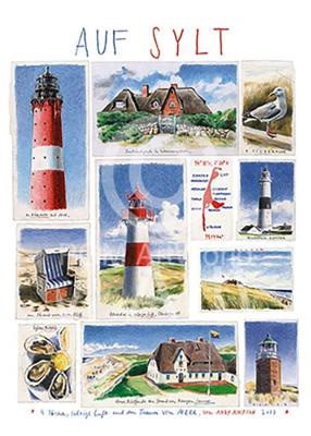 Kunstdruk Andy Airfix - Auf Sylt 50x70cm