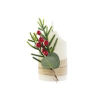 LED kaars DKD Home Decor Wit 7 x 7 x 12 cm (AA)