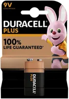 Duracell Plus 100 Wegwerpbatterij 9V Alkaline - thumbnail