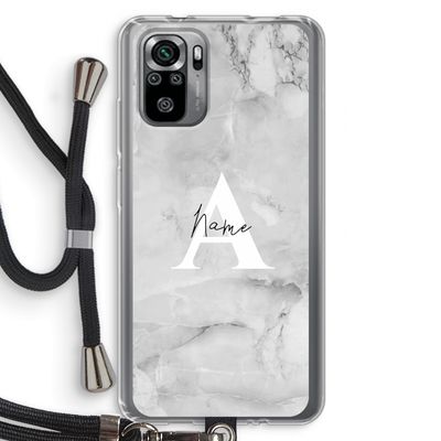 Ivory Marble: Xiaomi Redmi Note 10S Transparant Hoesje met koord