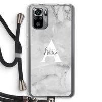 Ivory Marble: Xiaomi Redmi Note 10S Transparant Hoesje met koord