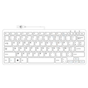 R-Go Tools R-Go Compact Toetsenbord, AZERTY (BE), wit, bedraad