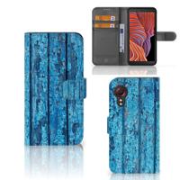 Samsung Galaxy Xcover 5 | Book Style Case | Wood Blue