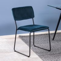Bendt Eetkamerstoel 'Tammi' Velvet, kleur Navy Blue