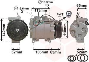 COMPRESSOR ACCORD7/ESTATE 20i/24i 03 2500K238