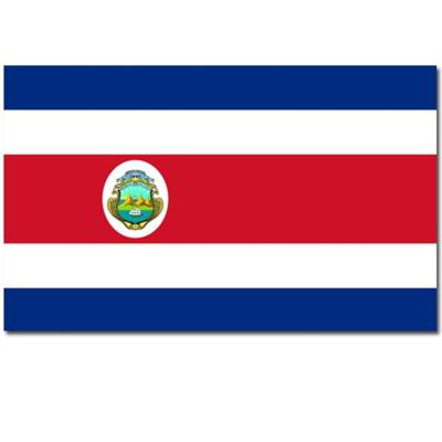 Vlag Costa Rica - 90x150 cm - polyester - met ophangringen