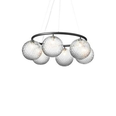 Nuura Miira 6 Circular Hanglamp - Grijs - Helder