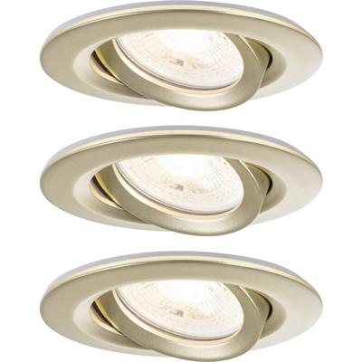 Paulmann 92408 Nova Coin LED-inbouwlamp Set van 3 stuks LED GU10 6 W Goud (mat)