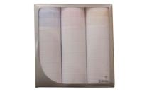 3-pak Dames zakdoeken Vierkant - Stoffen katoenen zakdoeken - Cadeauverpakking