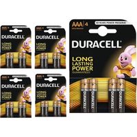 20 Stuks (5 Blisters a 4st) - Duracell Basic LR03 / AAA / R03 / MN 2400 1.5V alkaline batterij - thumbnail