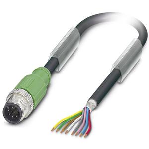 Phoenix Contact 1522794 Sensor/actuator connector, geassembleerd M12 Aantal polen (sensoren): 8 Stekker, recht 10.00 m 1 stuk(s) Piece