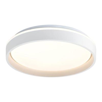 2e Halve Prijs Leen Bakker - Plafonniere Claus LED - - 7,5xØ39 Cm - Metaal/Kunststof - Wit - H7.5 Cm