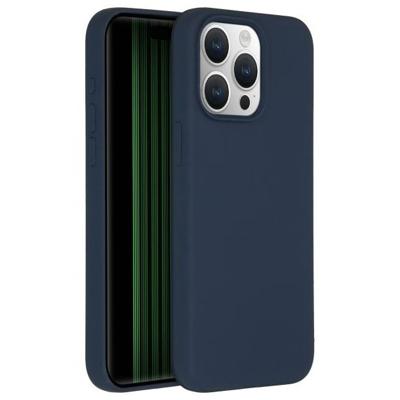 Accezz Liquid Silicone Backcover met MagSafe iPhone 15 Pro Max Telefoonhoesje Blauw