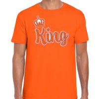 Oranje Koningsdag t-shirt - king - voor heren - thumbnail