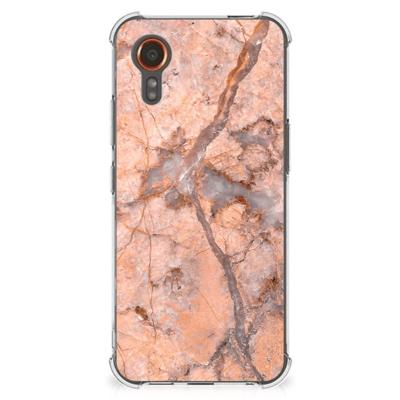 Samsung Galaxy Xcover 7 Anti-Shock Hoesje Marmer Oranje Samsung Galaxy Xcover 7 Anti-Shock Hoesje Marmer Oranje
