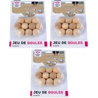 Longfield Games Jeu de Boules buts - 30x - blank hout - 30 mm - markeringsballetjes