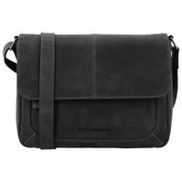 Hide & Stitches Schoudertas met Overslag Idaho Zwart