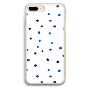 Blauwe stippen: iPhone 7 Plus Transparant Hoesje