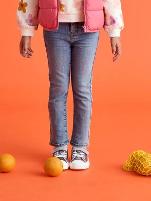 Slim meisjesjeans smal middenblauw