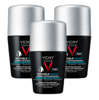 Vichy Homme 72H Invisible Resist Detranspirant 0% Alcohol Multiverpakking