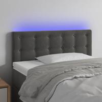 Hoofdbord LED 80x5x78/88 cm fluweel donkergrijs
