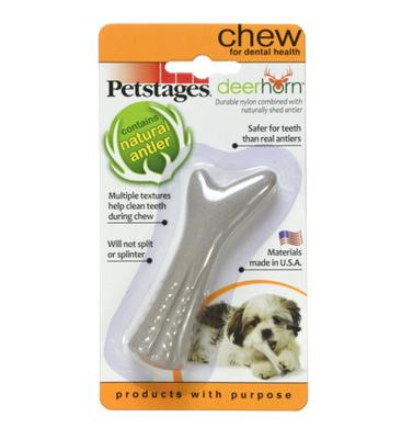 Petstages Petstages Deerhorn Gewei Kauwbot Medium voor Honden (1st)