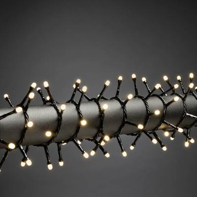Konstsmide 3868-130 Lichtkettingsysteem Buiten Energielabel: F (A - G) werkt op het lichtnet Aantal lampen 600 LED Warmwit Verlichte lengte: 13.18 m Frosted