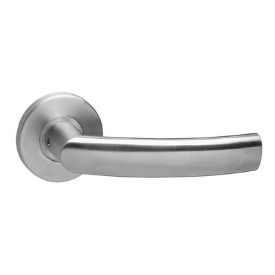 Intersteel Deurklink Blok op rond rozet geborsteld RVS
