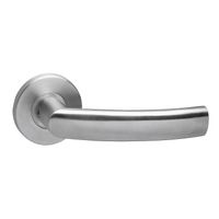 Intersteel Deurklink Blok op rond rozet geborsteld RVS - thumbnail