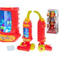 Ikonka Verticale Interactieve Kinderstofzuiger Met Geluid 46 cm - Kinderspeelgoed - Blauw Of Roze/Rood - thumbnail