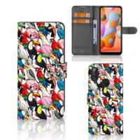 Samsung Galaxy M11 | A11 | Telefoonhoesje | Met pasjeshouder | Birds
