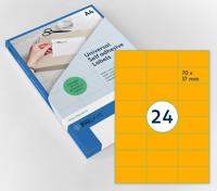 Etiket rillprint 70x37mm fluoror 2400 etiketten