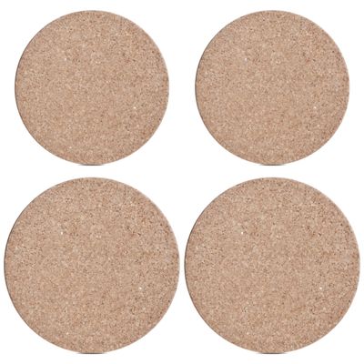 Set van 4x pannenonderzetters kurk rond 17 en 20 cm