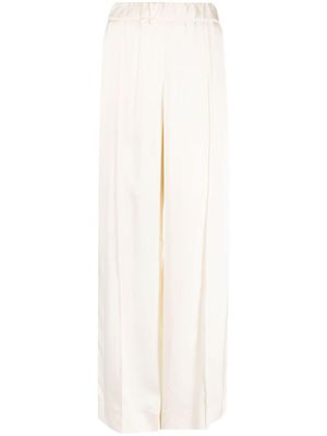 Jil Sander pantalon évasé à taille élastiquée - Tons neutres