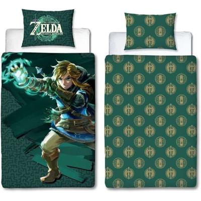 Omkeerbaar beddengoedset - ZELDA - Microvezel - 1 dekbedovertrek 140 x 200 cm + 1 kussensloop 63 x 63 cm