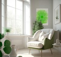 Mandala kunst in groen poster