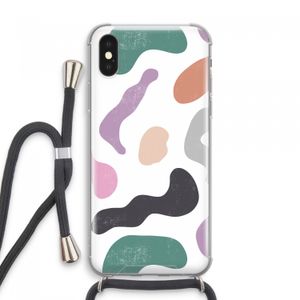 Memphis Shapes: iPhone XS Max Transparant Hoesje met koord