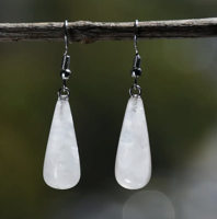 Bergkristal traan oorbellen - Oorbellen - Spiritueelboek.nl